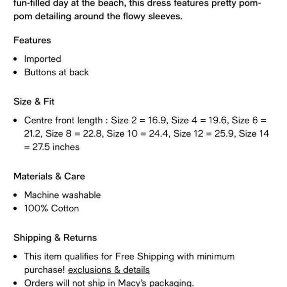 Snapper Rock Light Blue Checkered Kids Dress #22 - Picture 7 of 7